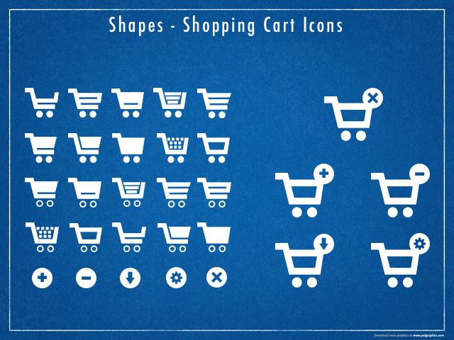 Pixelmator Freebie Shapes - Shopping Cart Icons